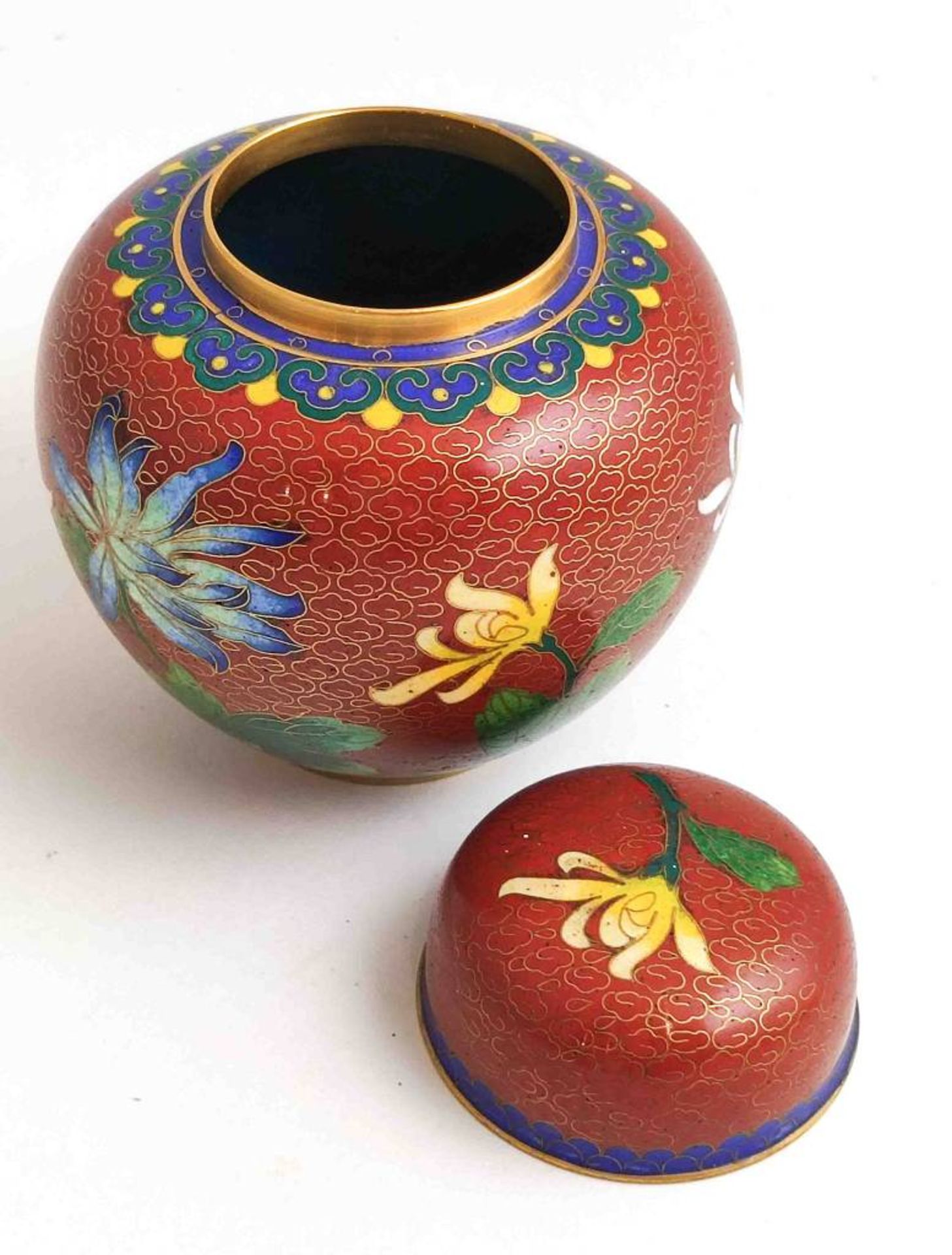 4 Stk. Cloisonné Vase - Image 3 of 5