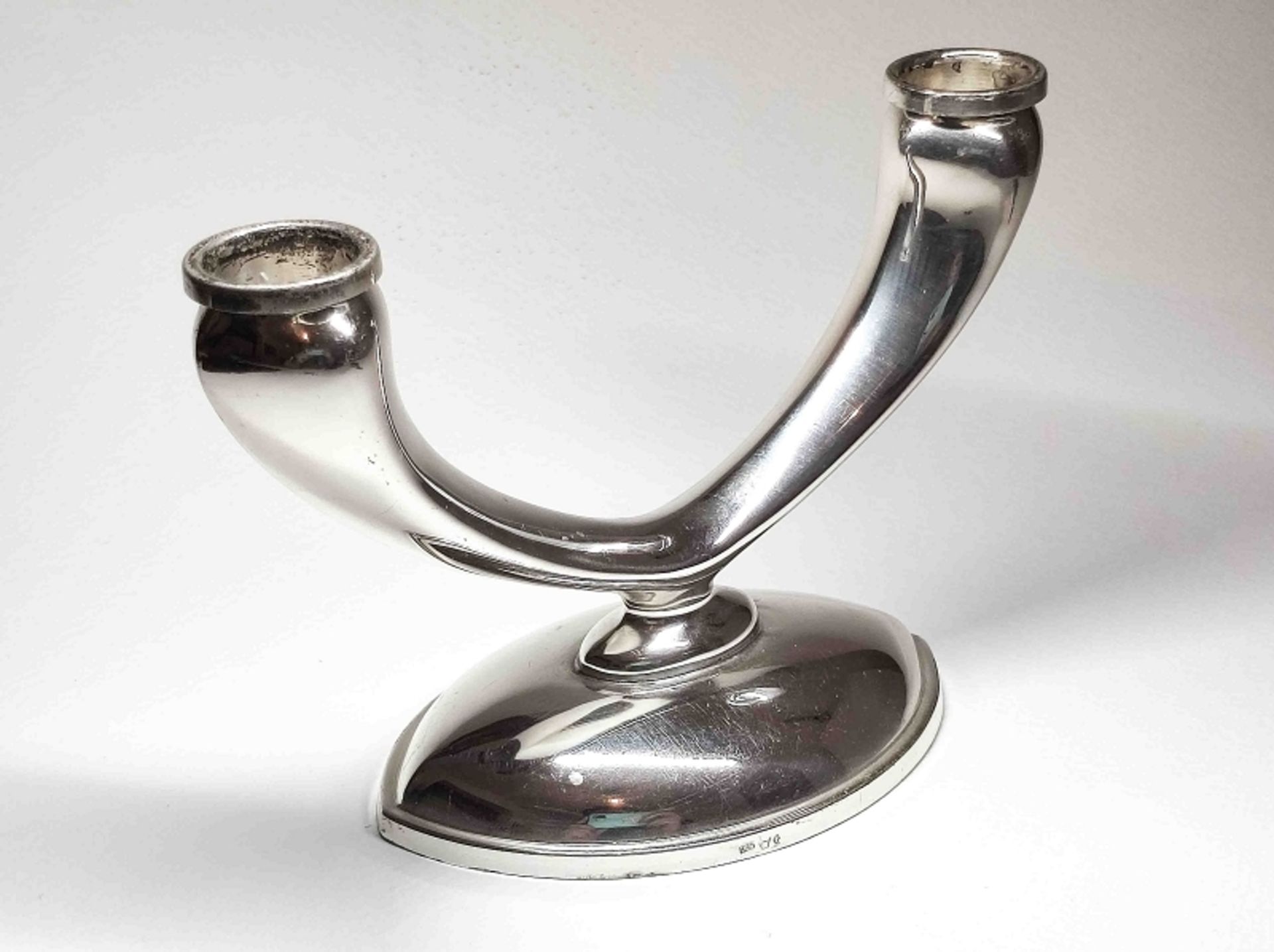 Antiker 835er Silber Kerzenhalter - Bild 3 aus 3