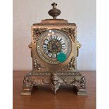 Bronze Löwenkopf Tisch Uhr