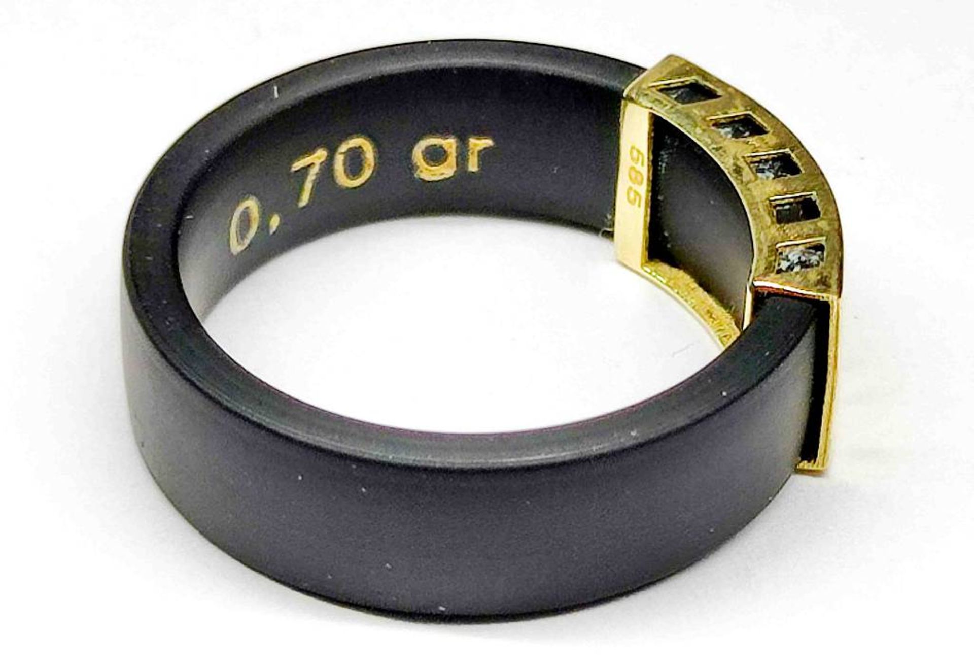 585 GG Gold Kautschuk Ring - Bild 2 aus 2