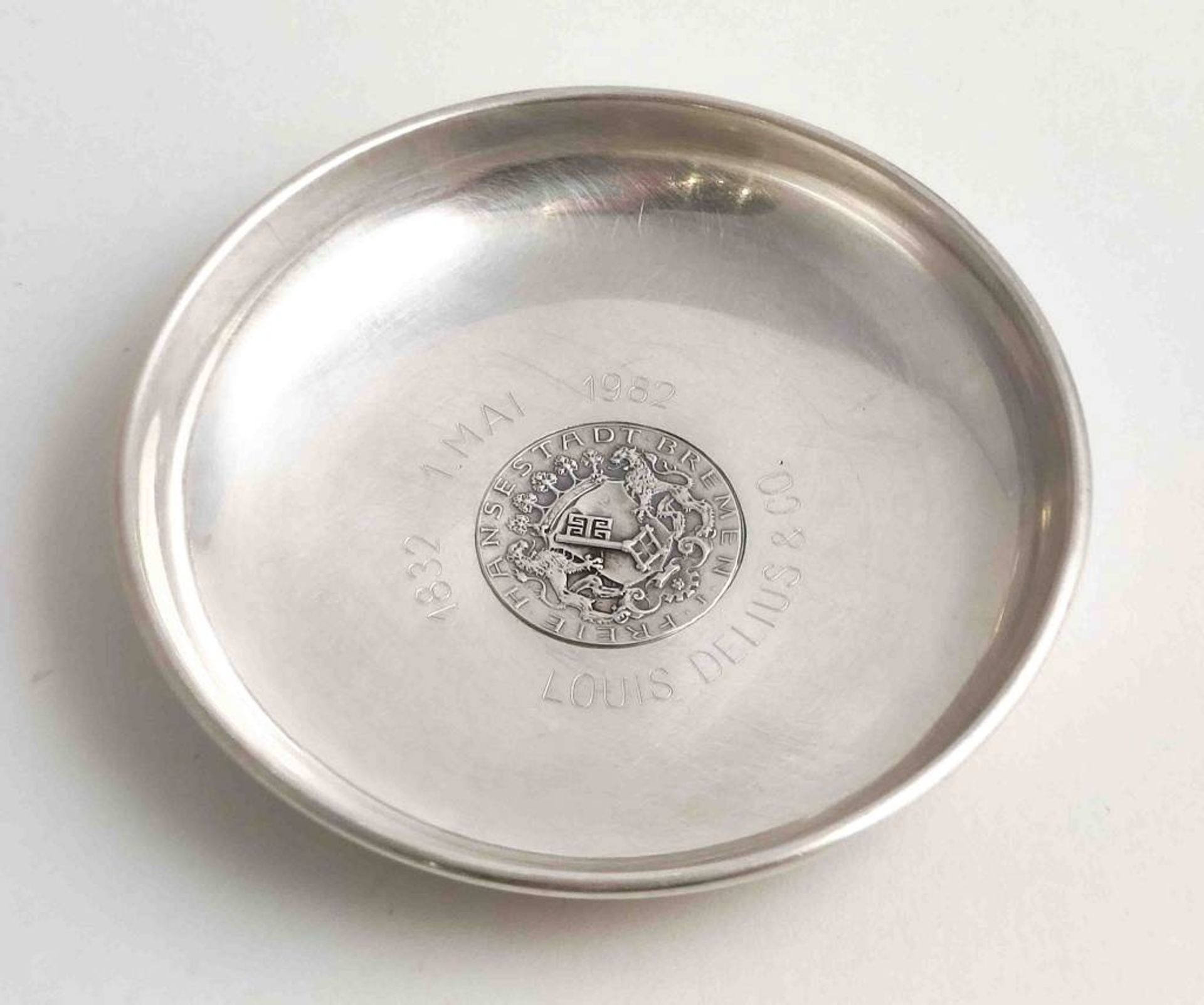 800er Silber Schale 150 Jahre Louis Delius & Co Bremen - Bild 4 aus 4