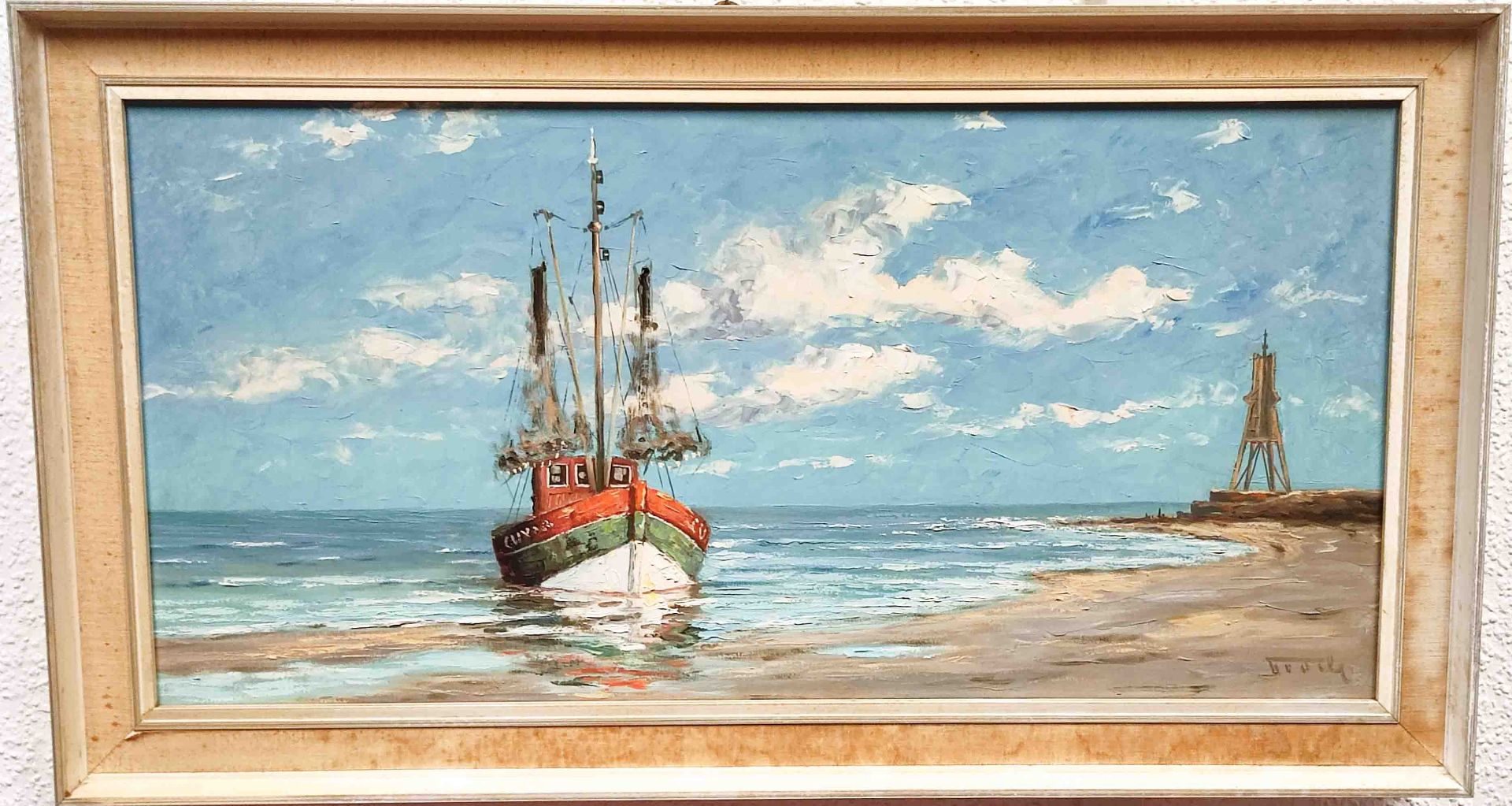 Ernst Troch (1925-1996) Ölgemälde Cuxhaven - Bild 3 aus 3