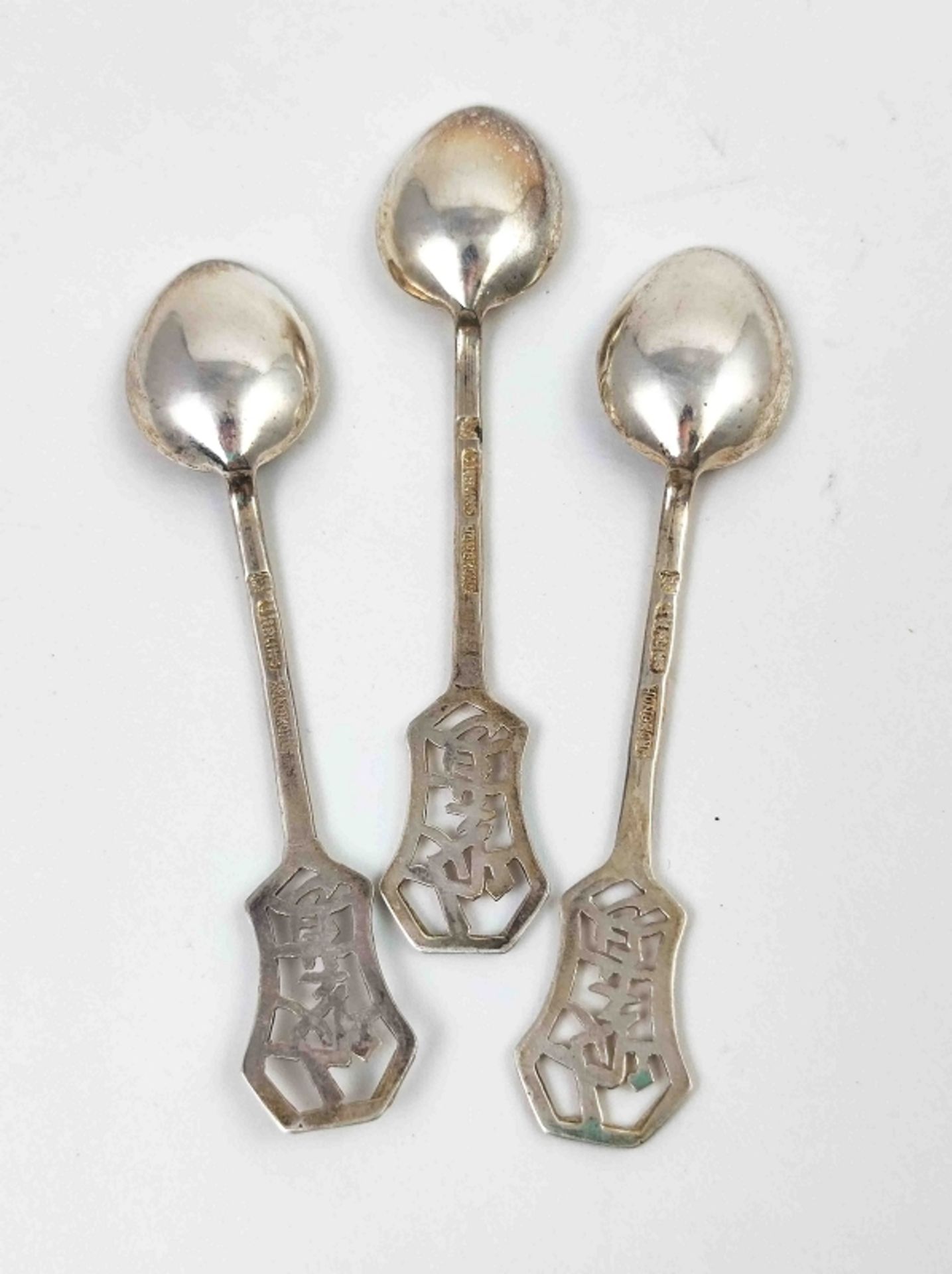 3 Stk. Silber Löffel Hongkong - Bild 3 aus 4