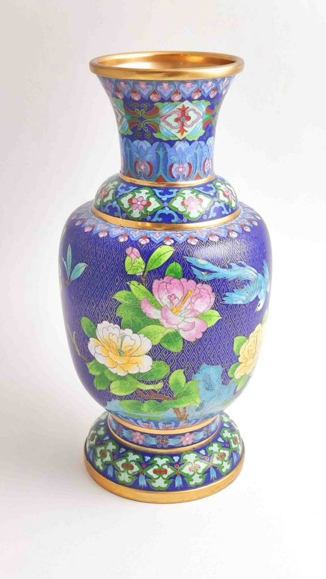 XL Cloisonné Vase - Image 4 of 4