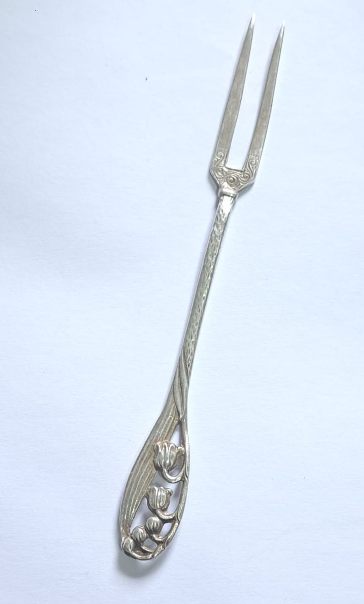 800er Silber Jugendstil Gabel Maiglöckchen - Image 5 of 5