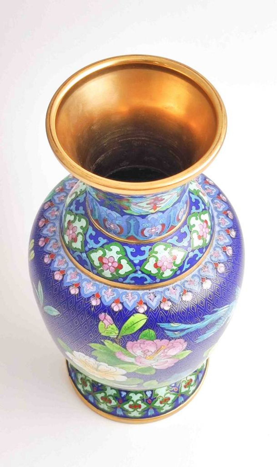 XL Cloisonné Vase - Image 2 of 4