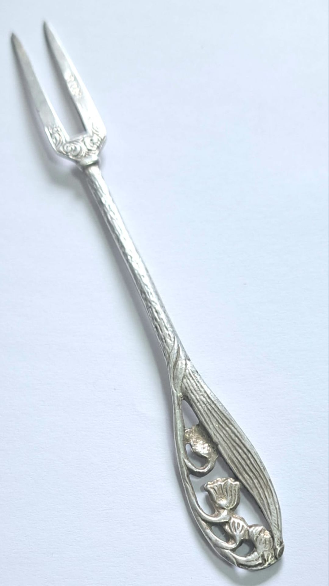 800er Silber Jugendstil Gabel Maiglöckchen - Image 4 of 5