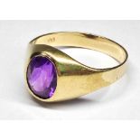 Antiker 333er GG Amethyst Ring