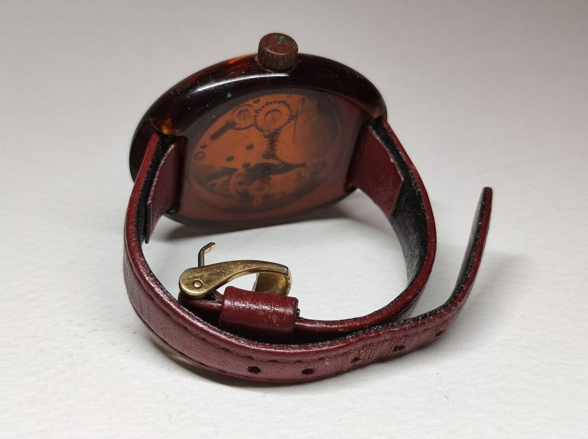 Rote Buler Vintage Armbanduhr - Image 2 of 2