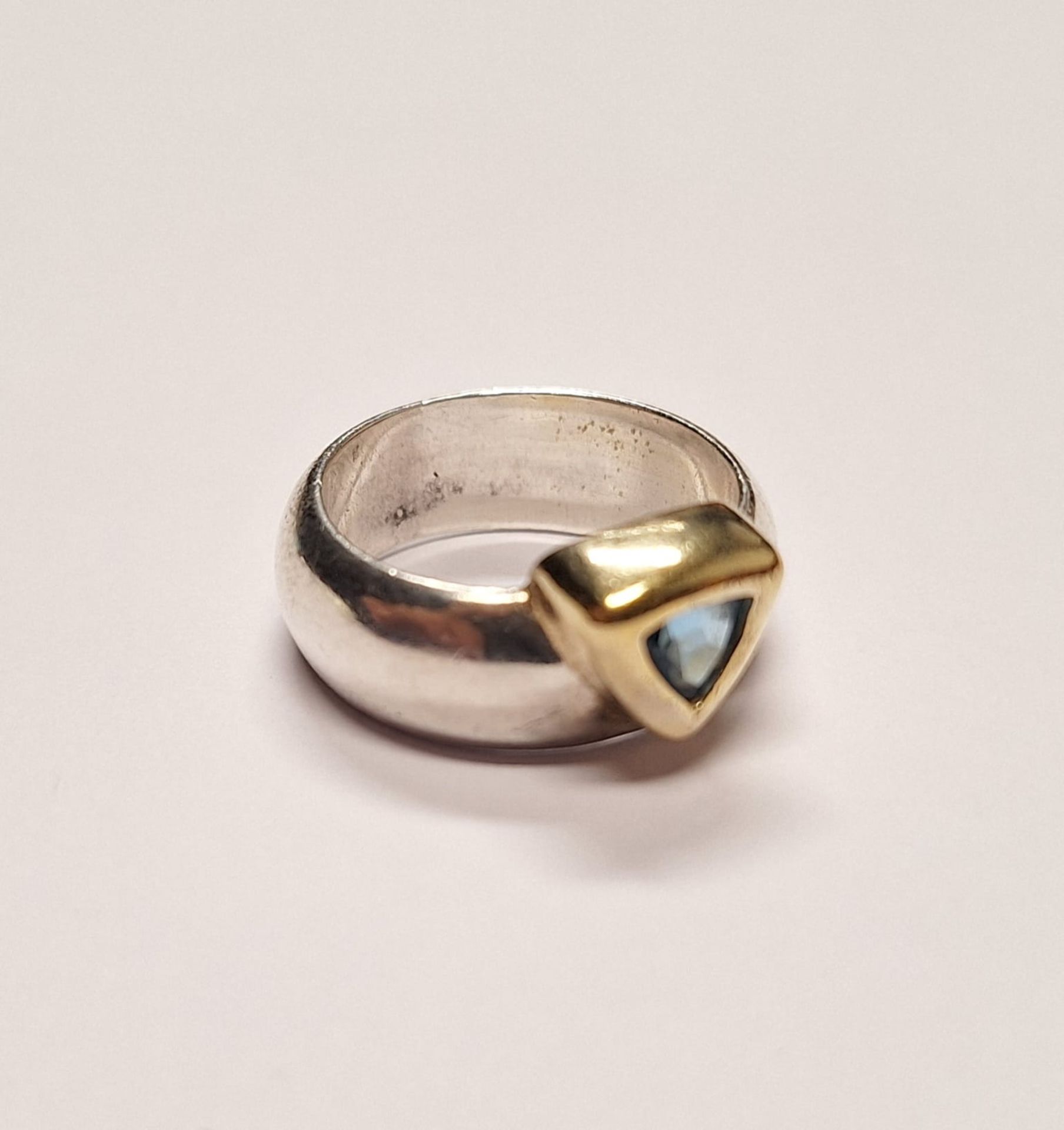 925 Silber Ring Blautopas - Bild 3 aus 3