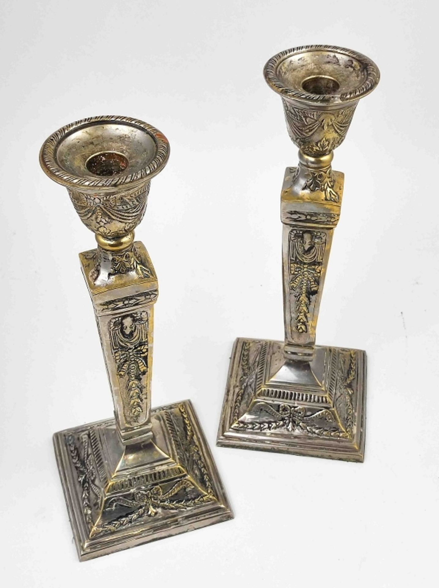Paar antike Kerzenhalter - Bild 3 aus 4