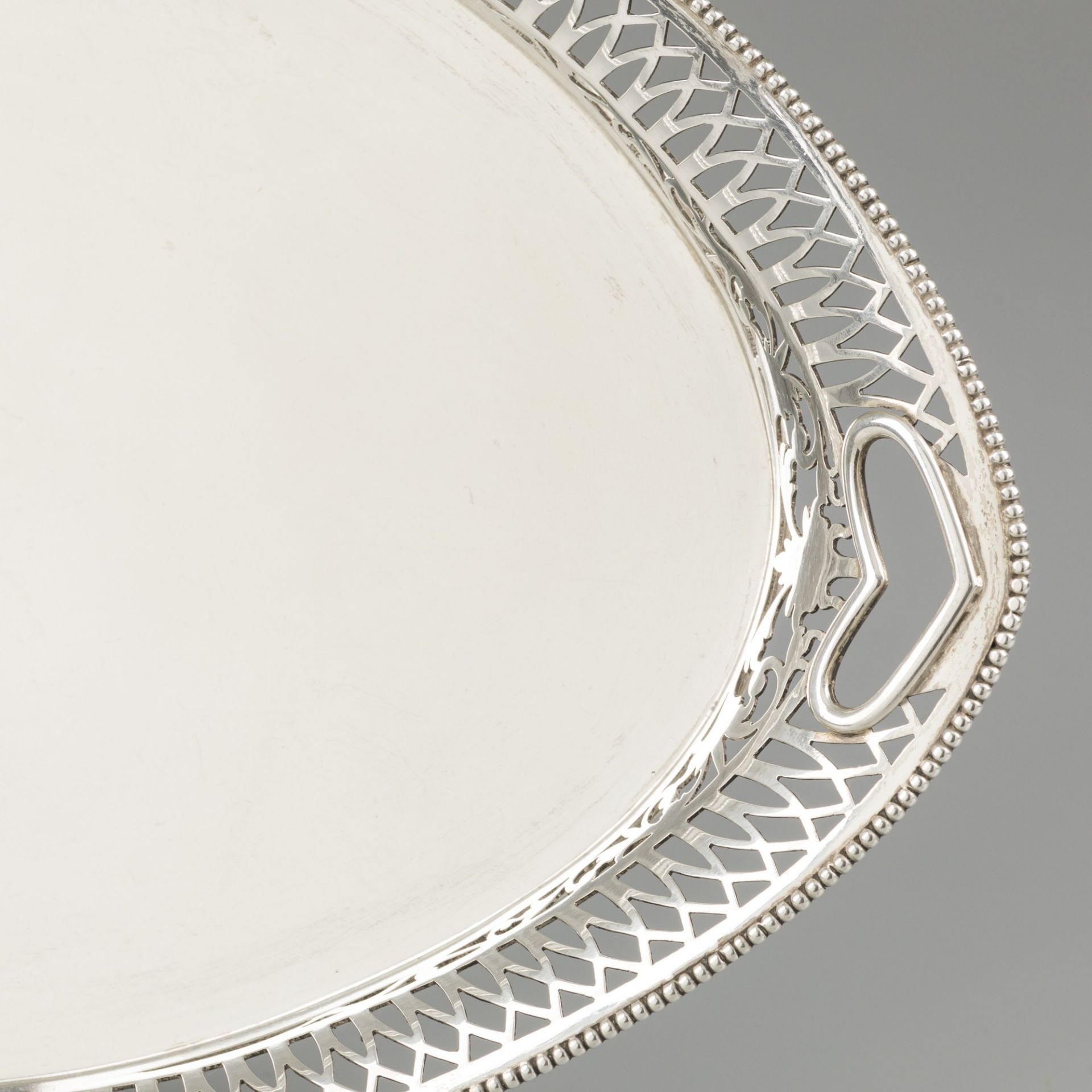 Silver serving tray. - Image 3 of 5