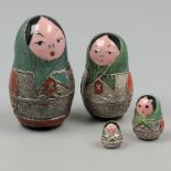 Matryoshka doll (4 pieces), silver.