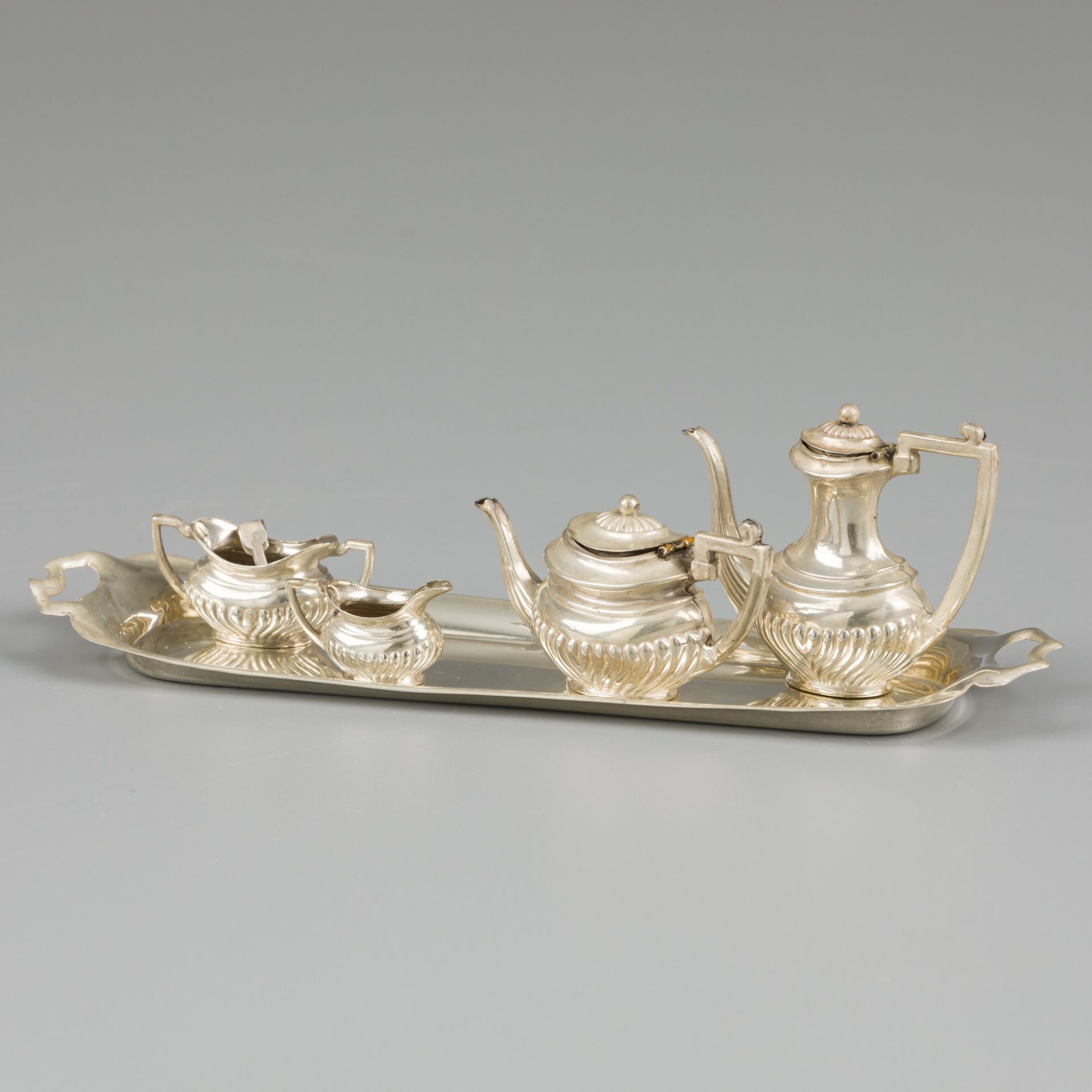 Miniature coffee & tea set, silver. - Bild 2 aus 8