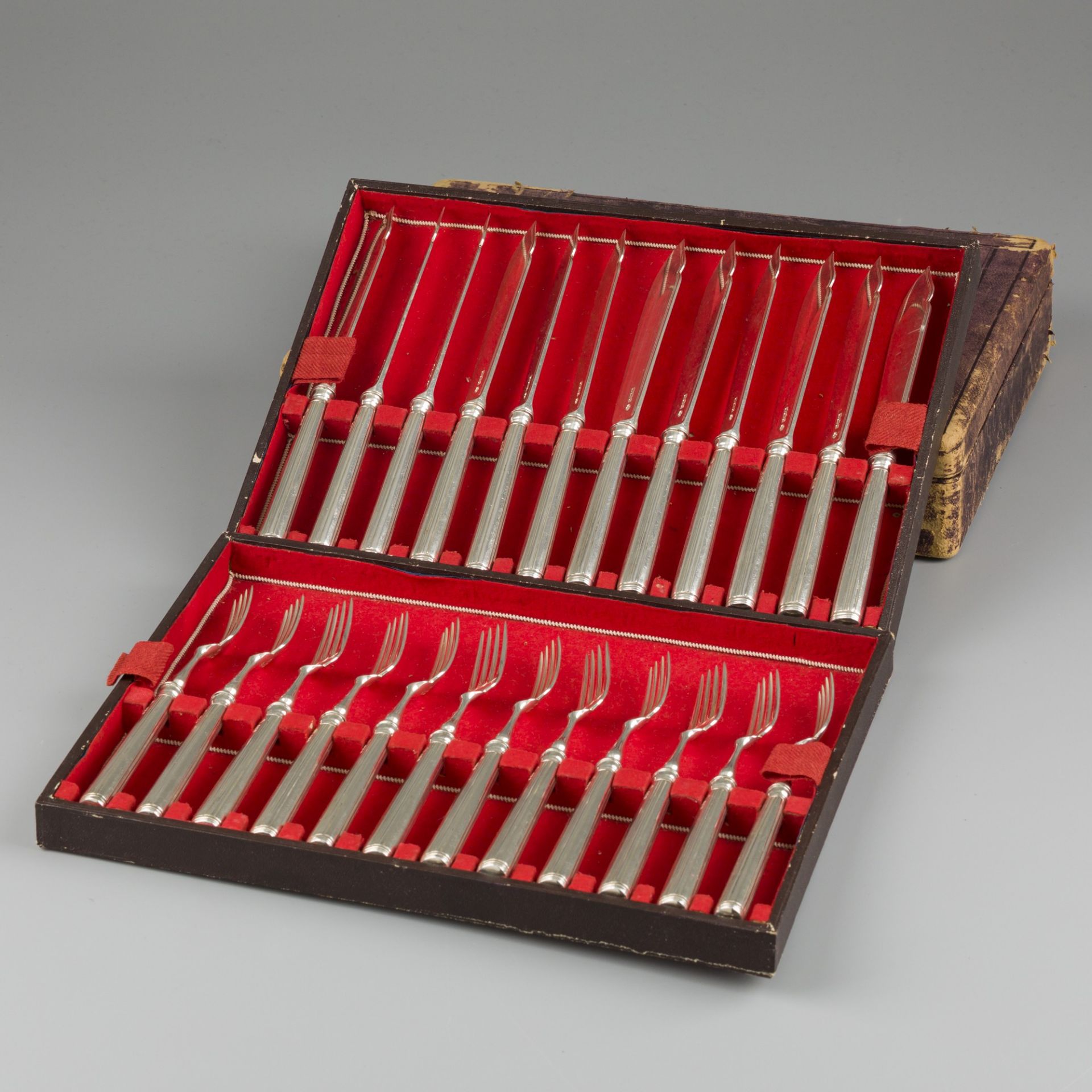 24-piece set fish cutlery, silver. - Image 2 of 12