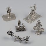 5-piece lot of miniatures silver.