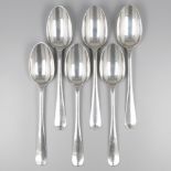 6-piece set of spoons "Haags Lofje" silver.