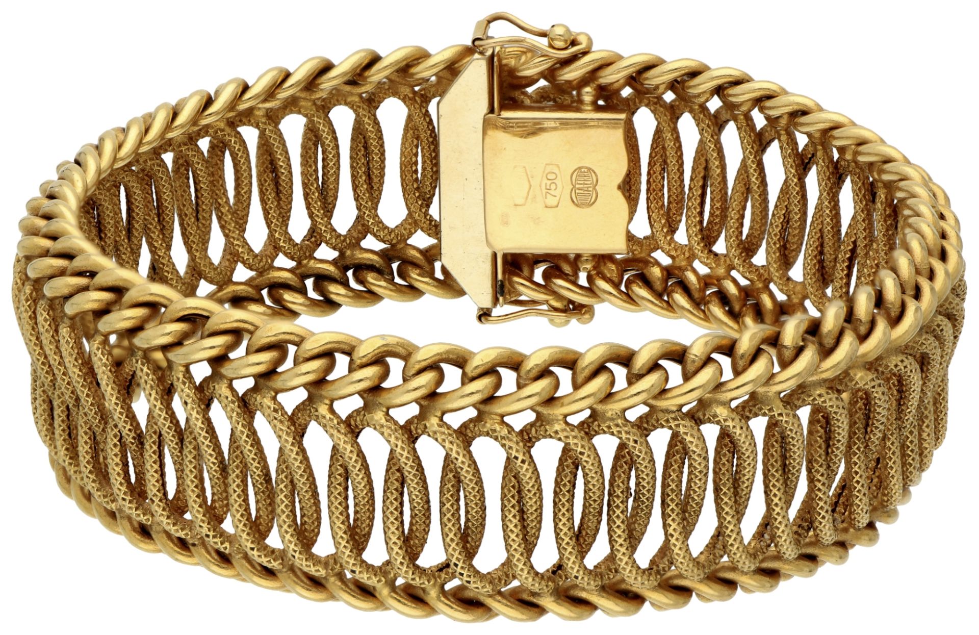 UnoAErre 18K yellow gold link bracelet.