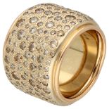 Pomellato 18K bicolour gold 'Sabbia' band ring set with approx. 3.32 ct. diamond.