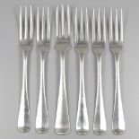 6-piece set of forks "Haags Lofje" silver.
