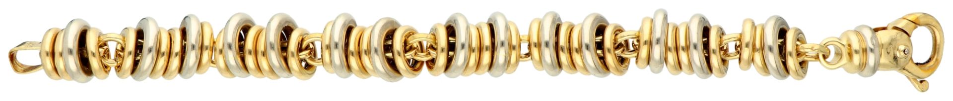 18K Bicolour gold link bracelet. - Image 2 of 4