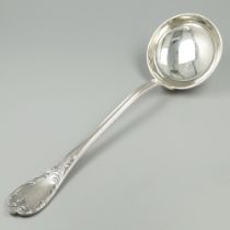 Christofle soup ladle, model Marly, silver-plated.