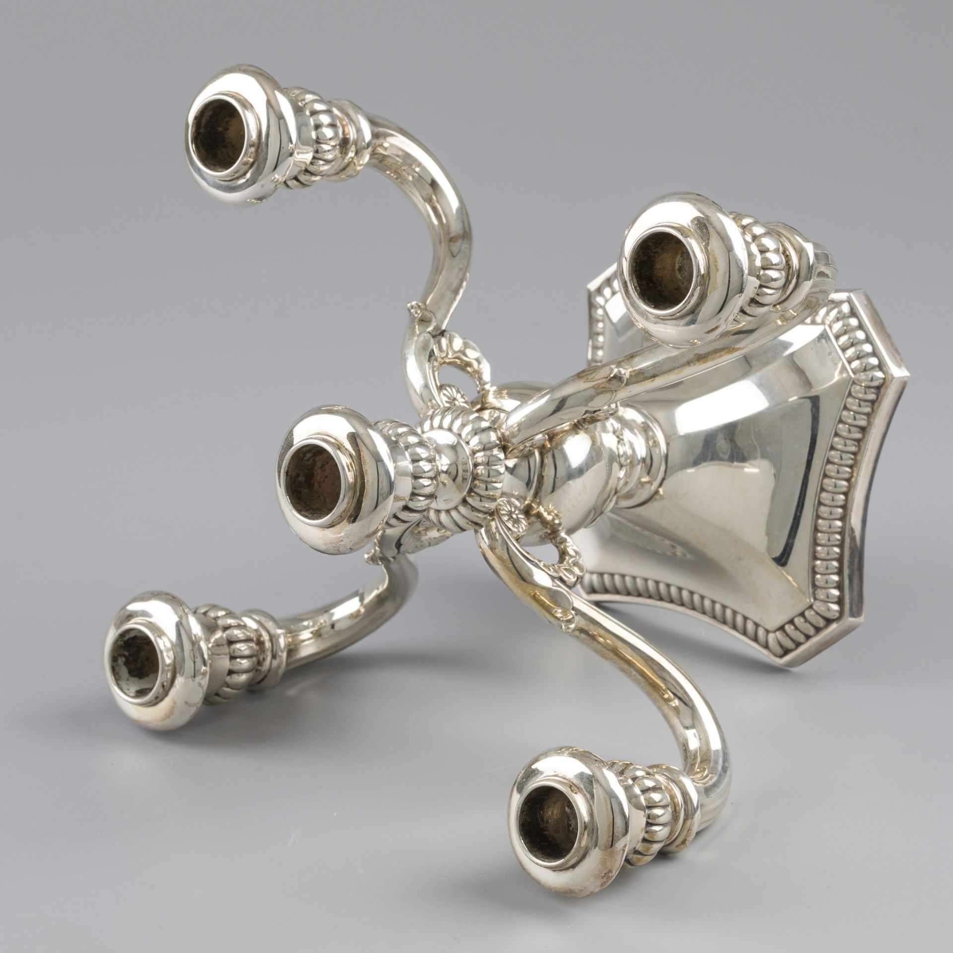 Four-armed candlestick silver. - Image 2 of 3