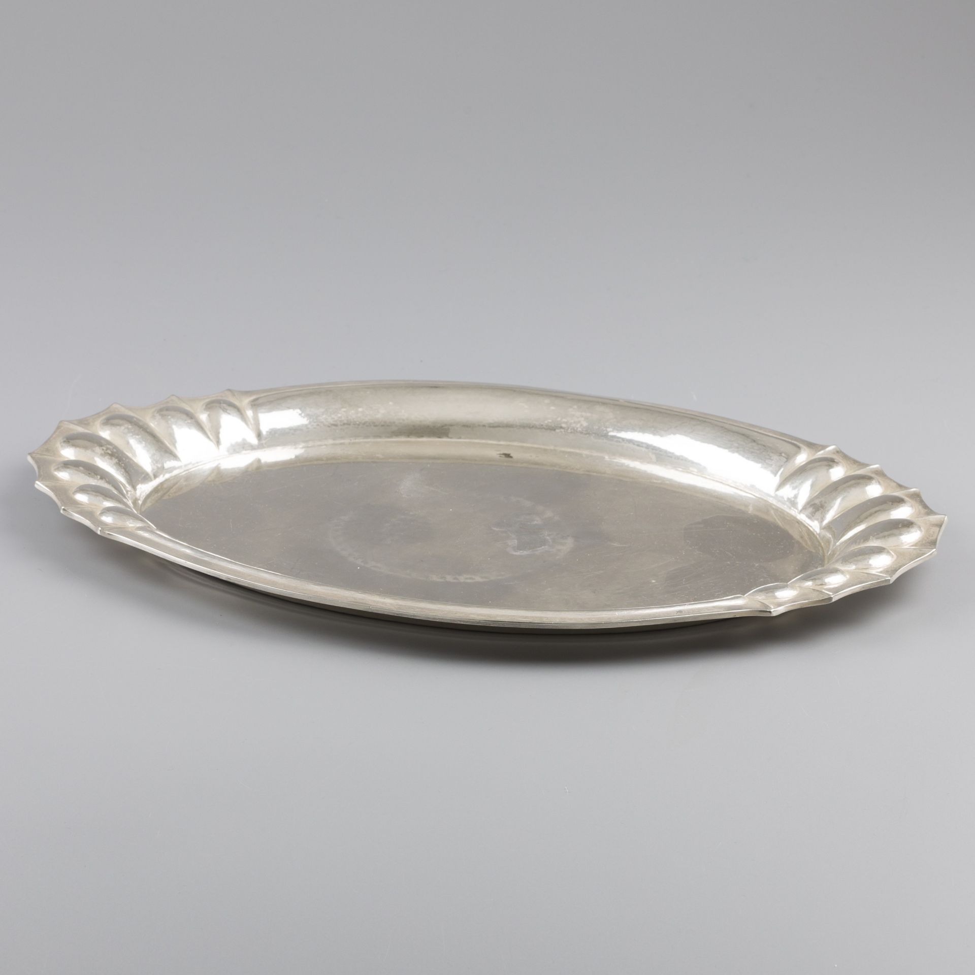 Showpiece tray, silver. - Image 2 of 3