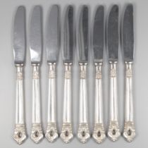 8-piece set of knives, model Royal Danish at Codan S.A. (Mexico), silver.
