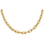 18K Yellow gold braided link necklace.