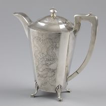 Teapot, Hong Kong, China, Tack Hing Jewelry, 德興首飾, DE XING SHOUSHI / XIONG 雄, silver.