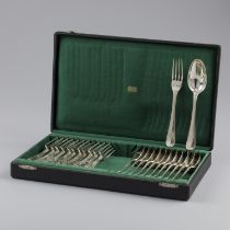 24-piece dinner cutlery cassette, silver.