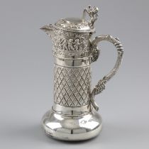 Large claret jug, silver.