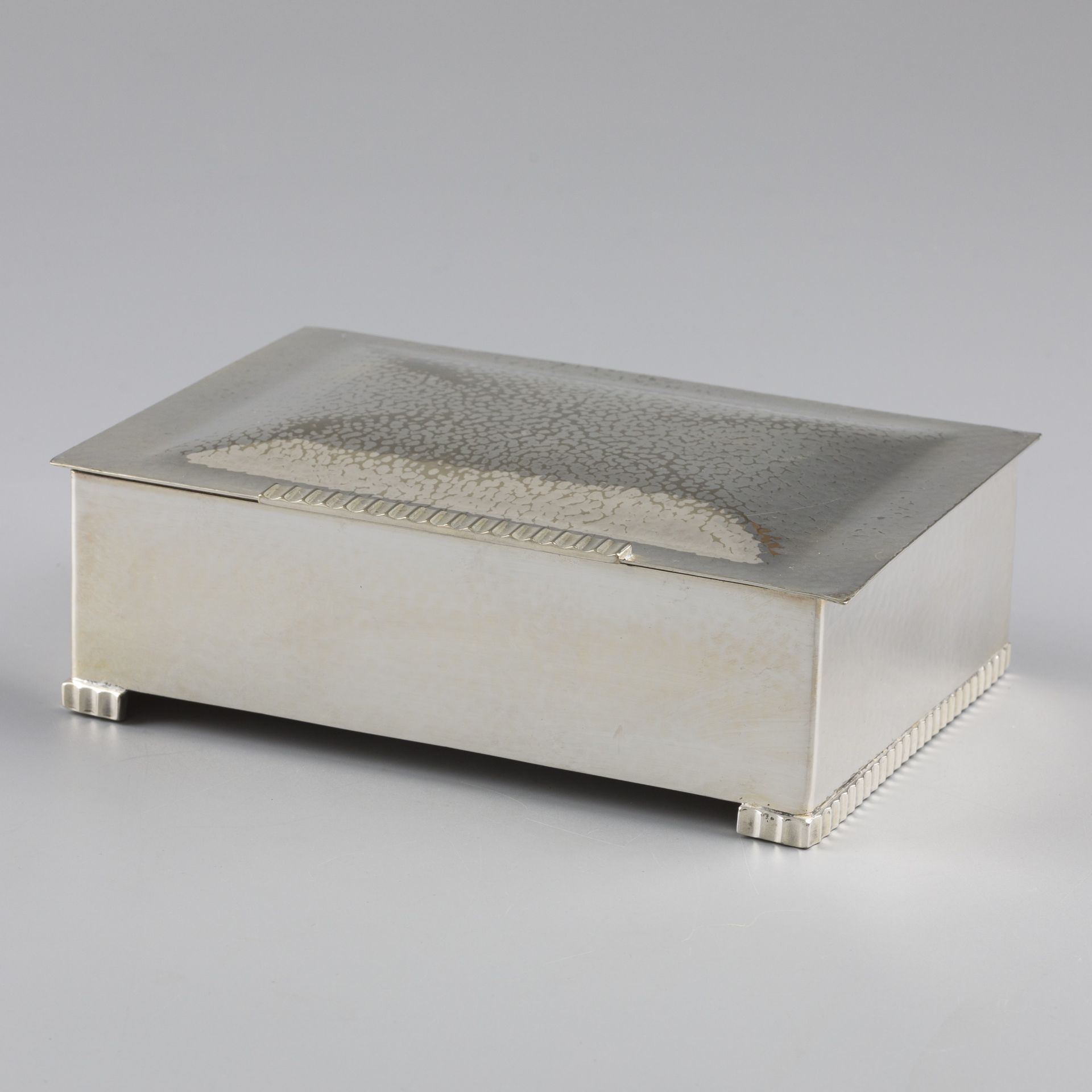 Georg Nilsson cigar box, silver-plated.