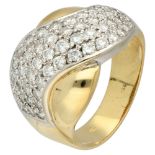 18K Yellow gold ring set with approx. 0.75 ct diamond.