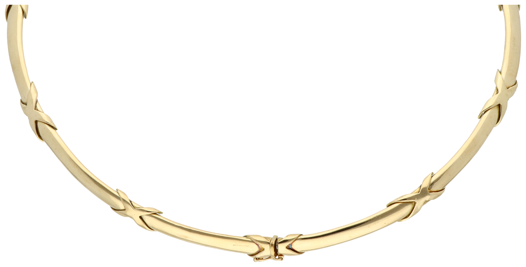 18K Yellow gold choker set with sapphire, emerald, ruby ​​and diamond - Image 3 of 3