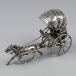Miniature horse and carriage silver.