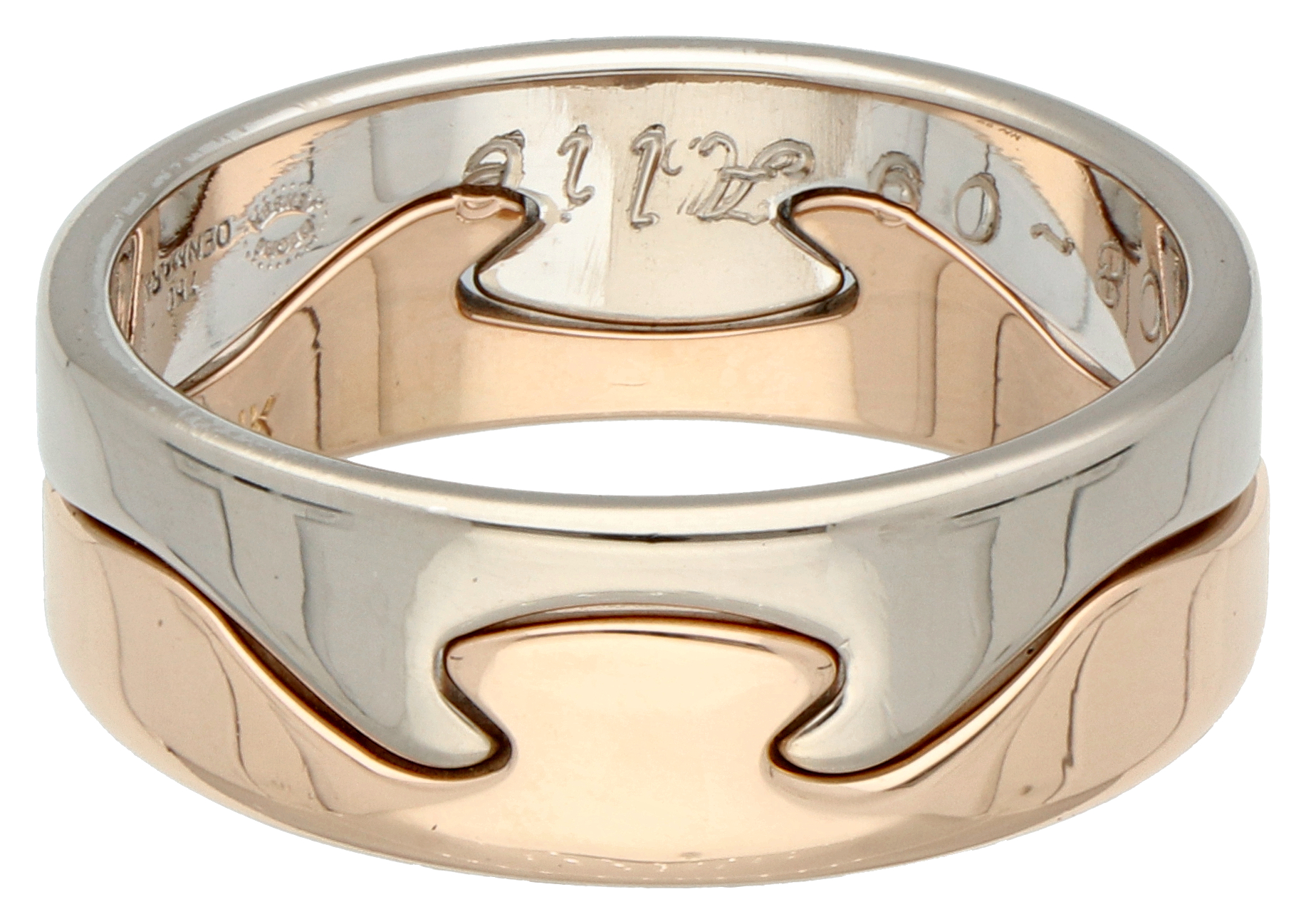 No Reserve - Georg Jensen 18K bicolor gold Fusion ring. - Image 2 of 6