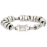 No Reserve - Van Esser 18K white gold link bracelet set with approx. 0.56 ct. diamond.