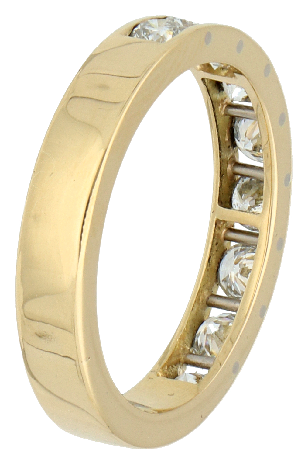 No Reserve - 18K Yellow gold demi-alliance ring set with approx. 0.81 ct. diamond. - Image 2 of 3