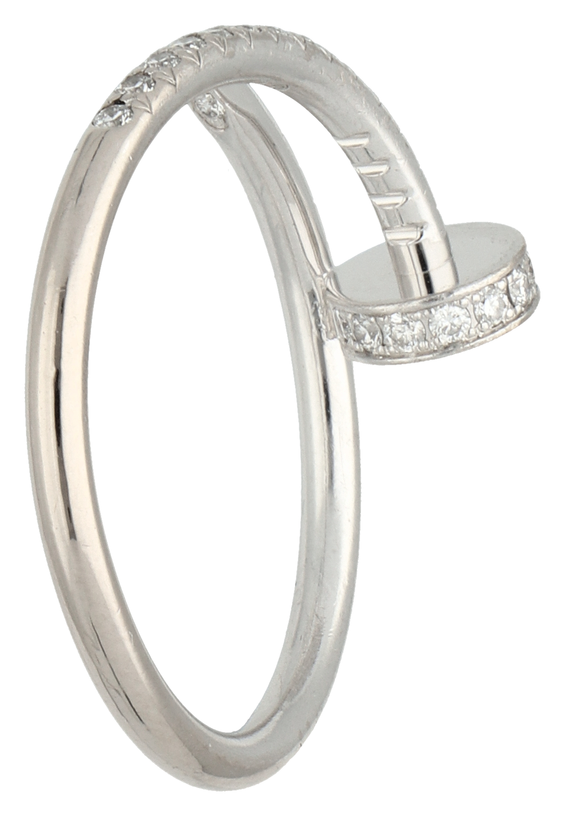 No Reserve - Cartier 18K white gold Juste un clou ring set with approx. 0.40 ct. diamond. - Image 2 of 6