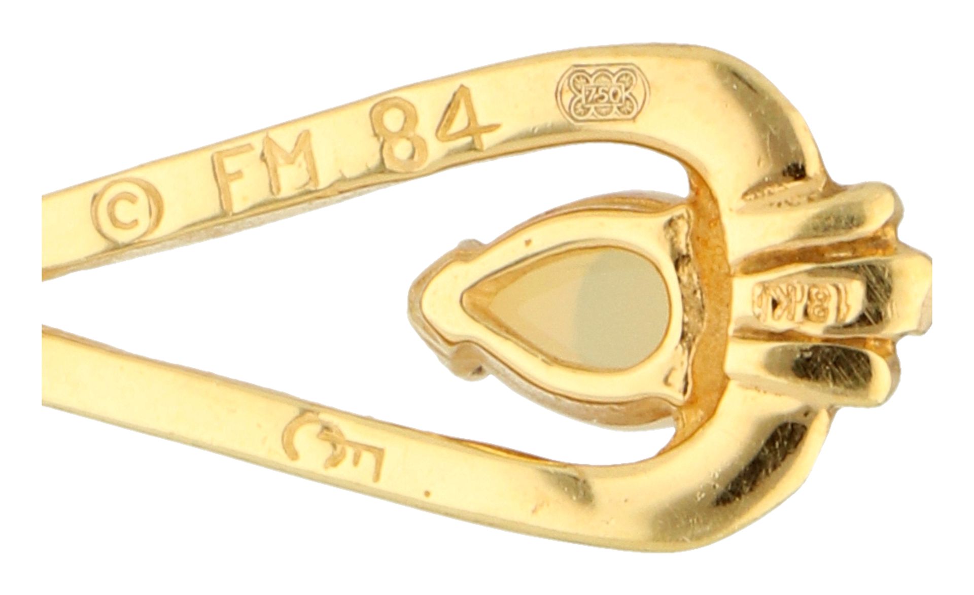No Reserve - Franklin Mint 18K yellow gold cross pendant with Welo opal. - Bild 3 aus 3