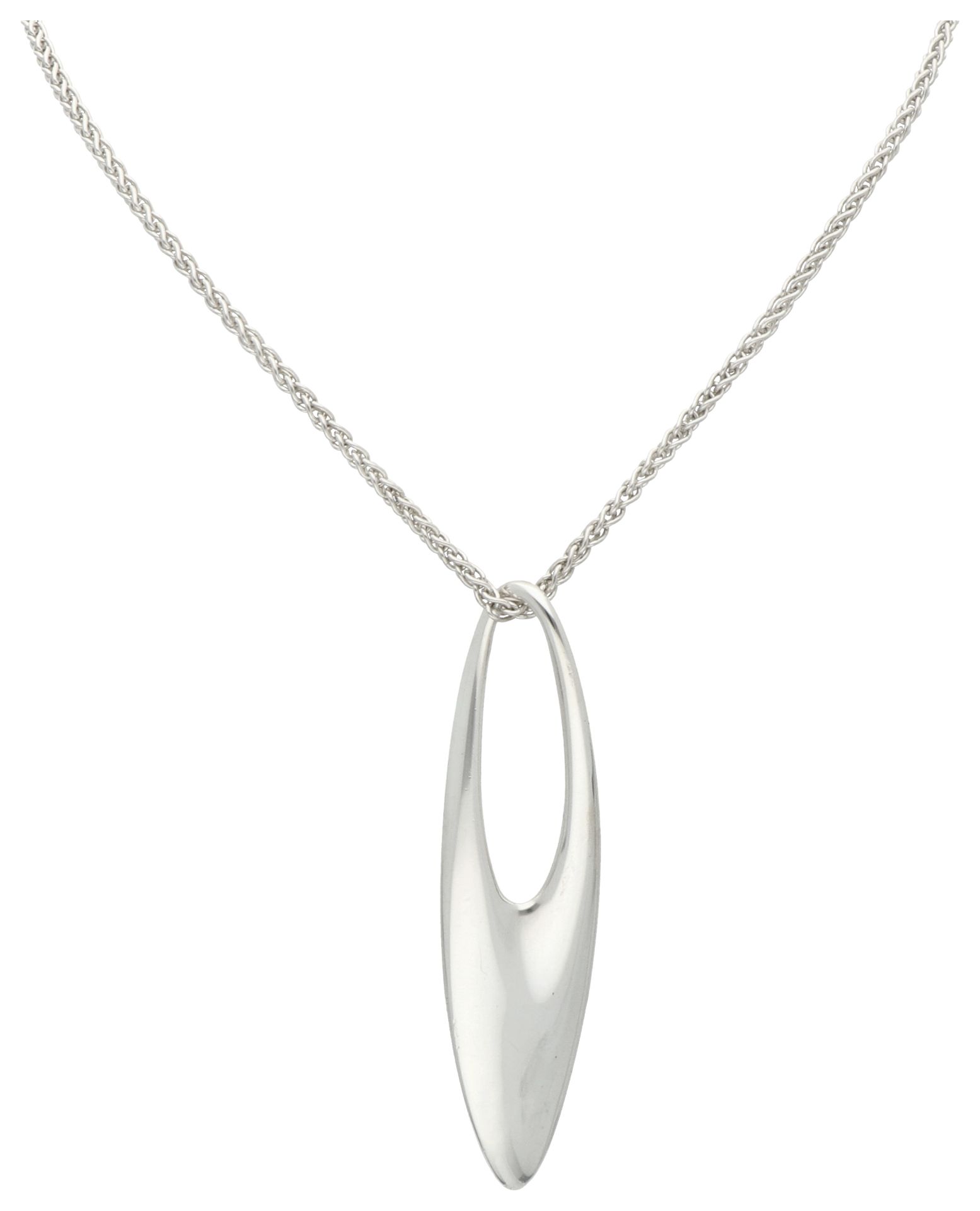 No Reserve - Georg Jensen Sterling silver pendant on necklace no. 500