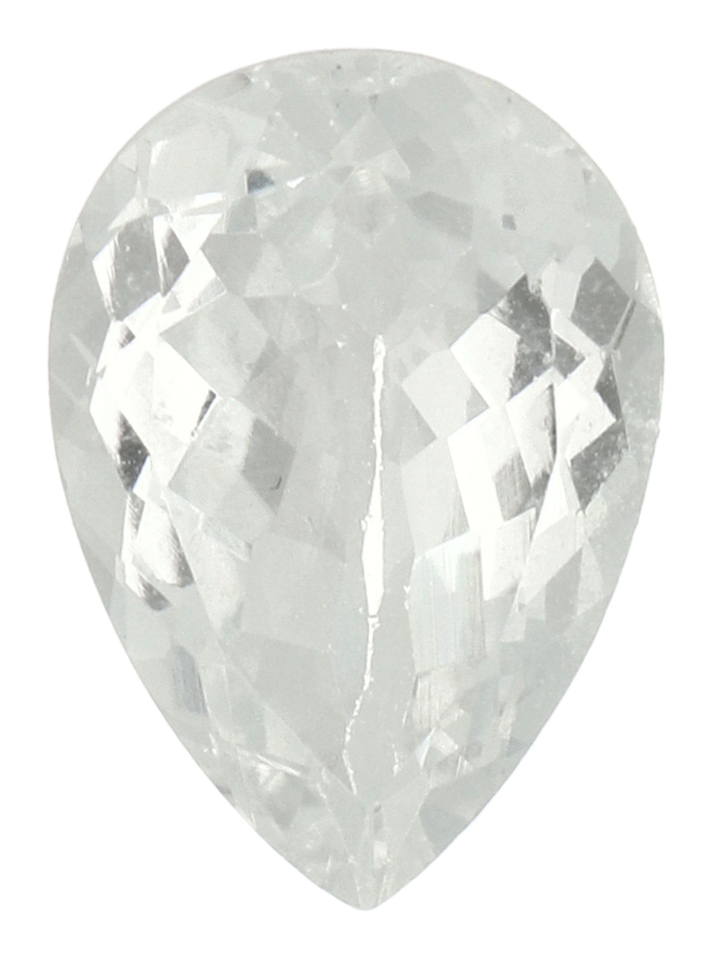 No Reserve - Certified pear cut goshenite of approx. 3.39 ct.  - Image 2 of 4