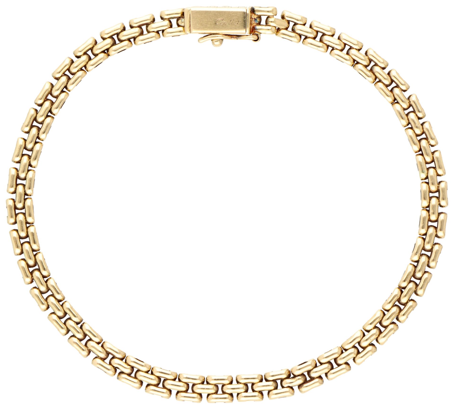 No Reserve - Cartier 18K yellow gold Panthére link bracelet.