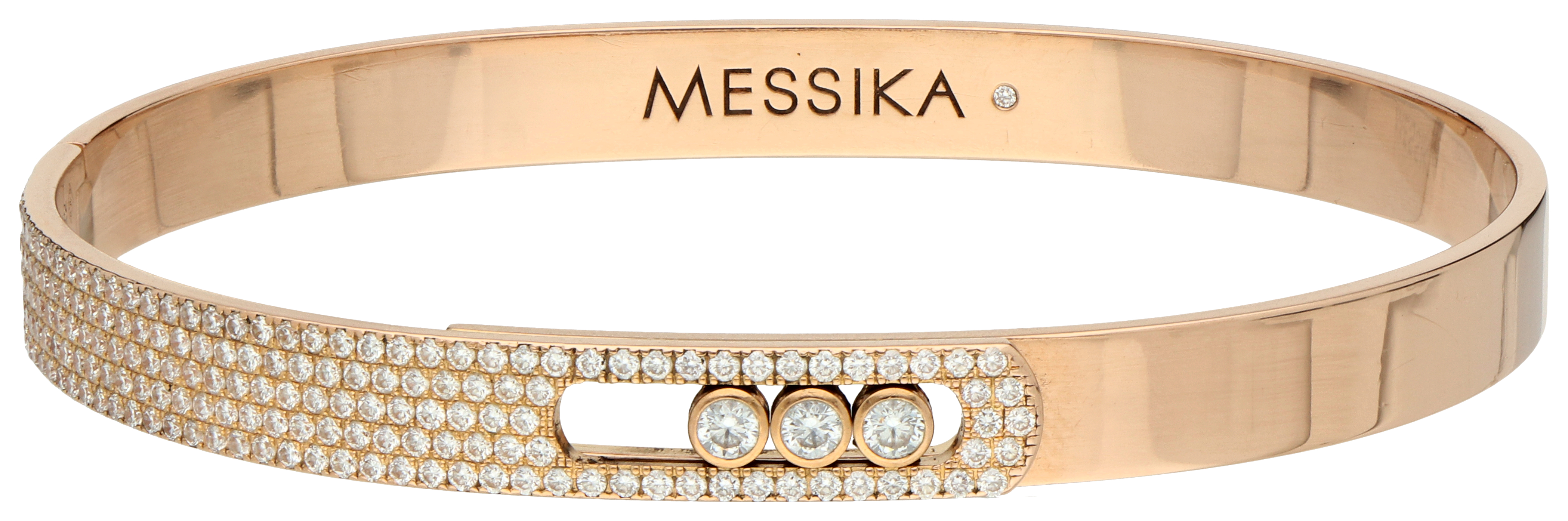 No Reserve - Messika 18K rose gold Move bracelet set with approx. 1.72 ct. diamond.