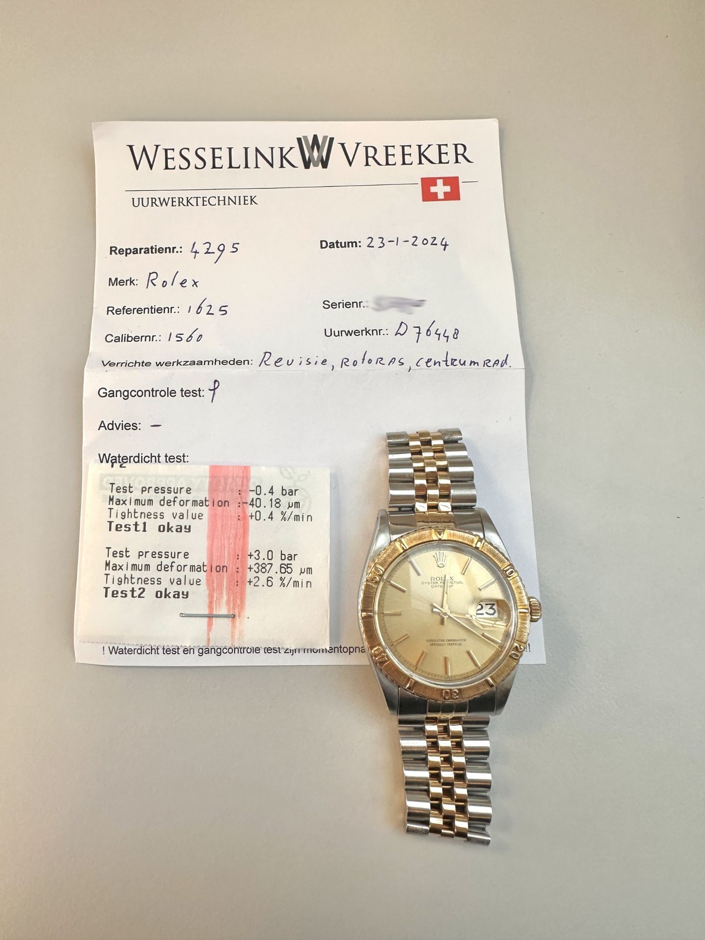 No Reserve - Rolex Datejust 36 Turn-O-Graph 1625 - Men's watch - ca. 1978. - Bild 6 aus 6