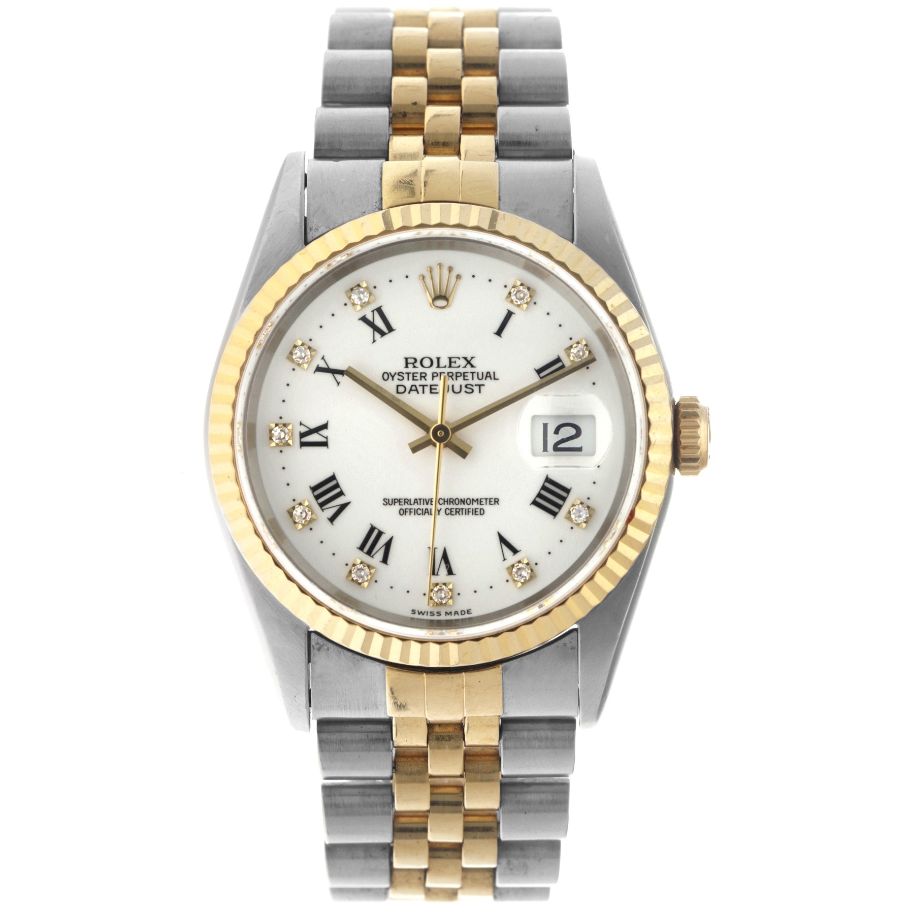No Reserve - Rolex Datejust 36 'Diamond Buckley Dial' 16233 - Men's watch - approx. 1996.