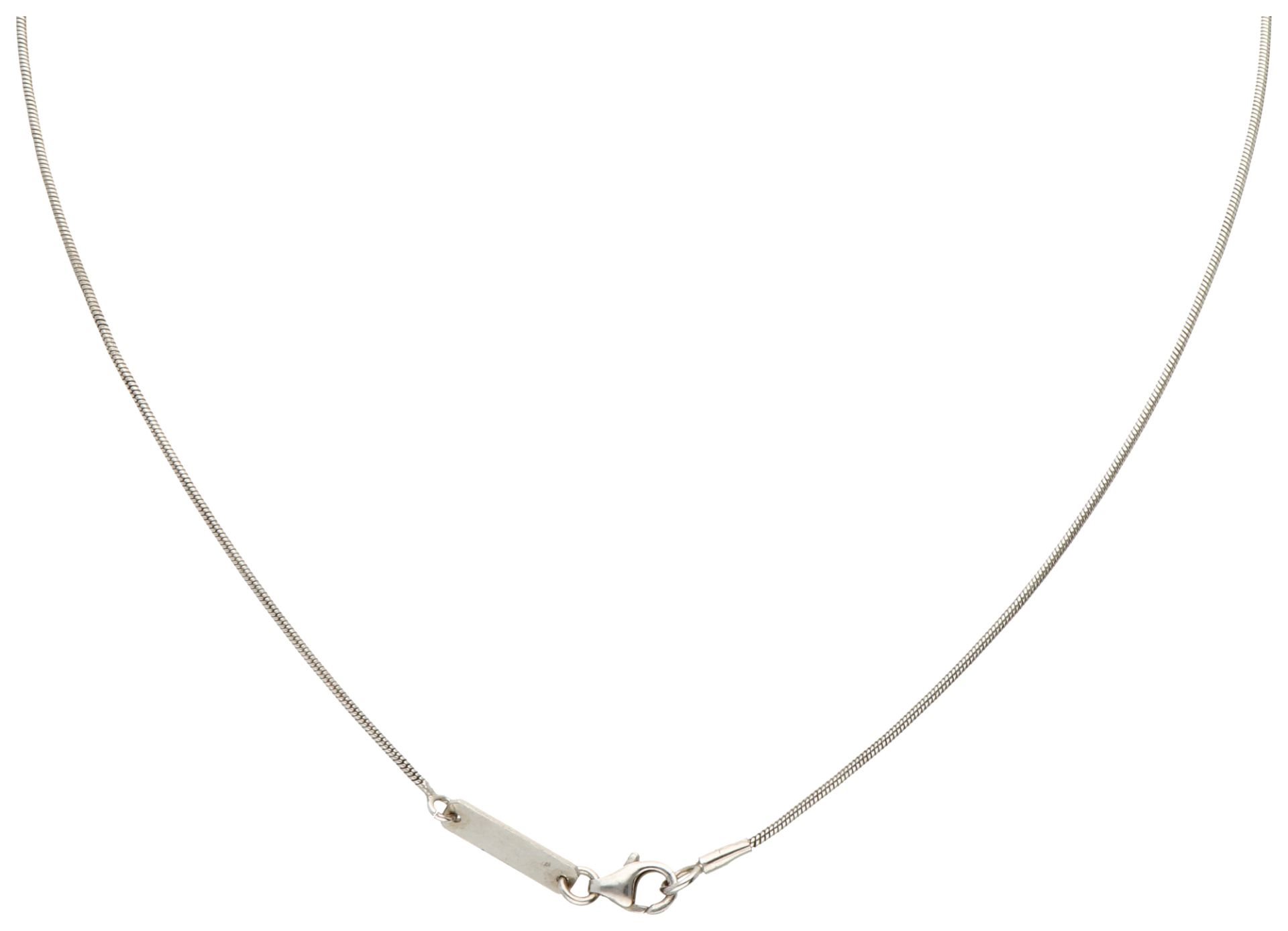 No Reserve - Pianegonda Sterling silver snake necklace with bar pendant. - Bild 2 aus 5
