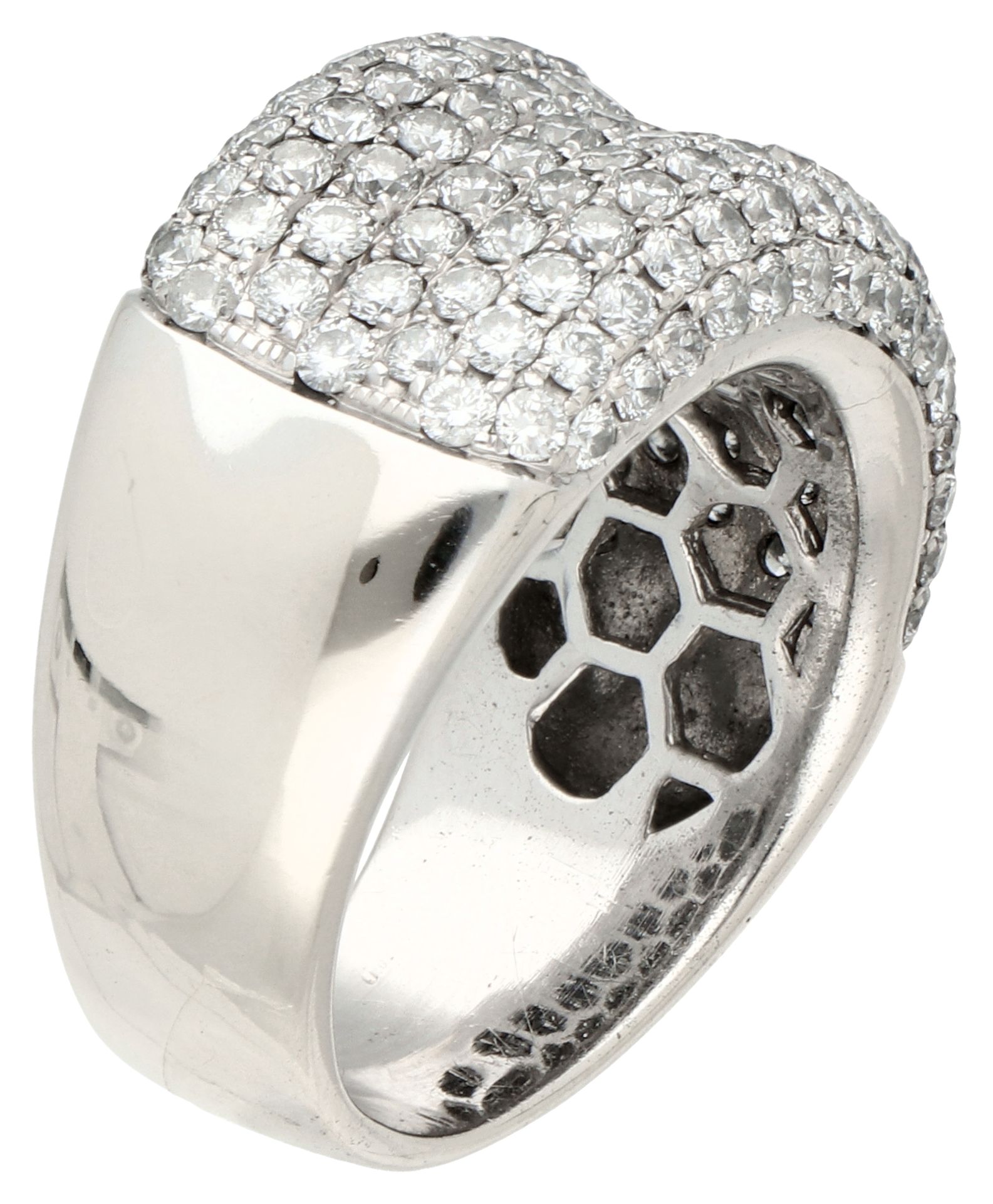 No Reserve - 18K White gold design ring with approx. 1.43 ct. diamond. - Bild 2 aus 3